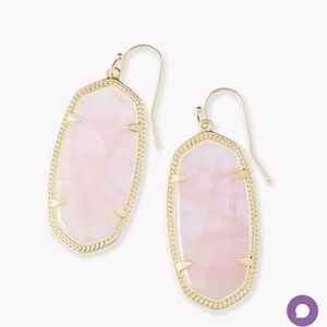 Kendra Scott Rose Quarts Dangle flat earrings